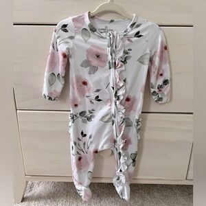 Caden lane ruffle infant zipper footie